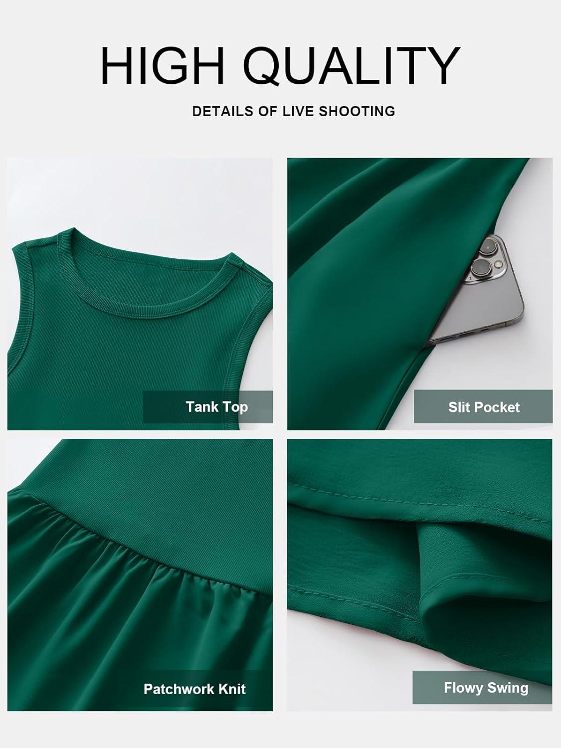 imageANRABESS Womens 2025 Summer Casual Maxi Dress A line Tiered Flowy Short Sleeve Crewneck T Shirt Beach Travel Long DressesDark Green