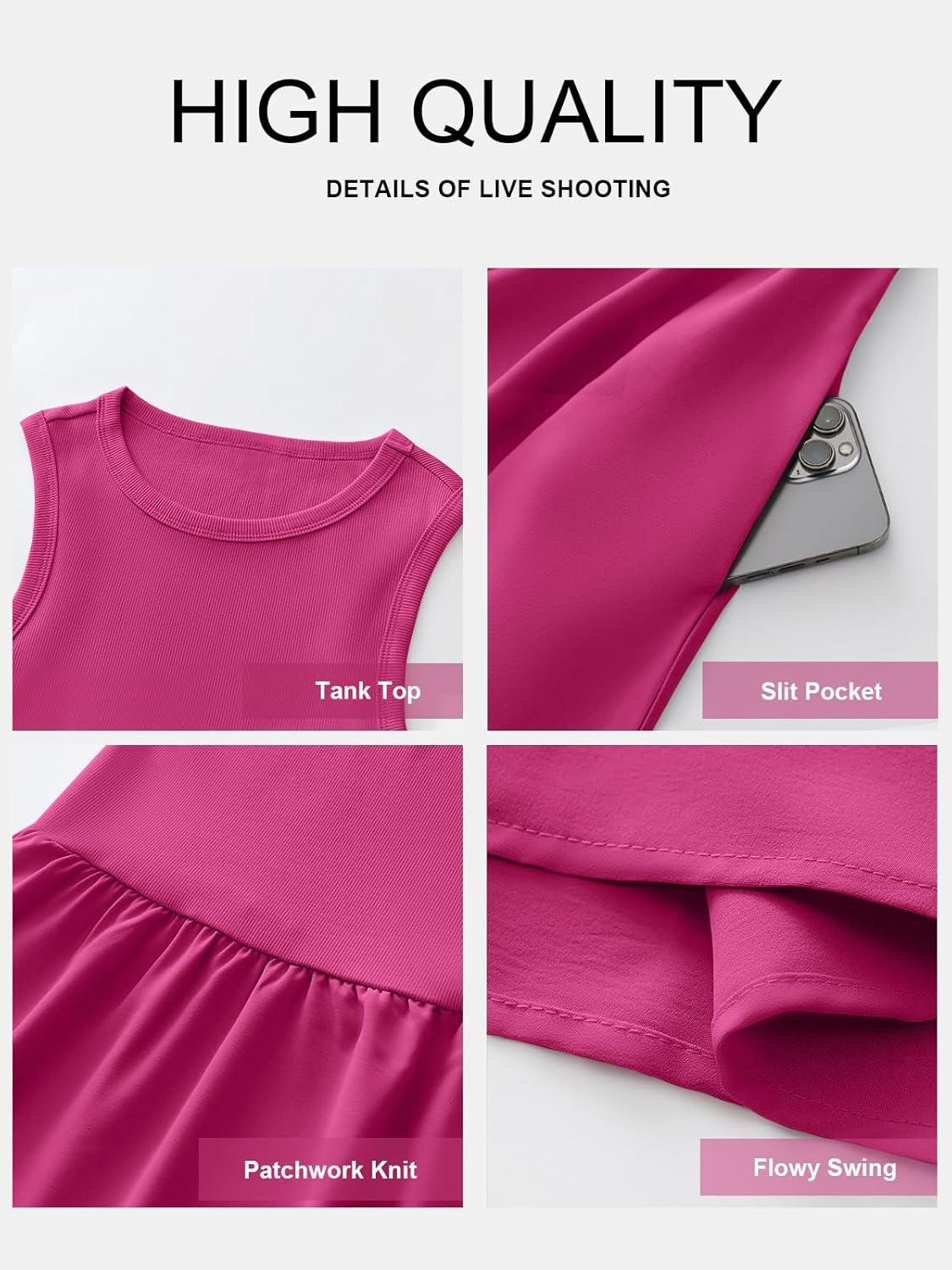 imageANRABESS Womens 2025 Summer Casual Maxi Dress A line Tiered Flowy Short Sleeve Crewneck T Shirt Beach Travel Long DressesHot Pink