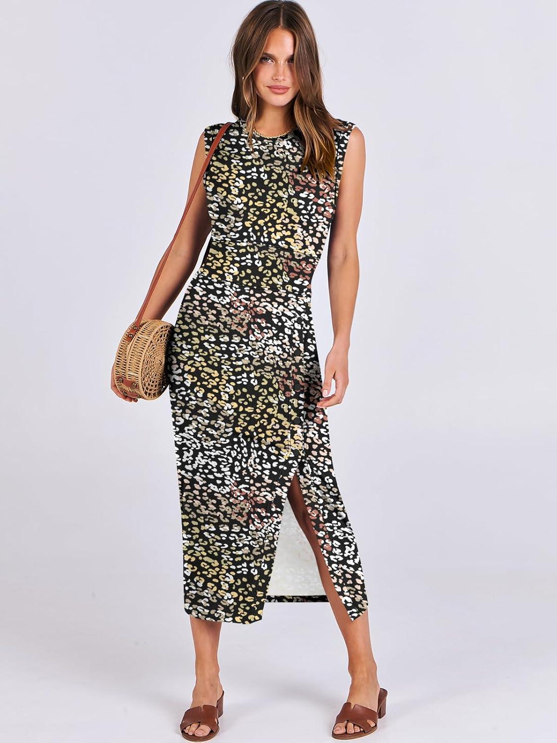 imageANRABESS Womens Slim Fit Tank Dresses Sexy Button Slit Bodycon Business Work Sundresses 2025 Summer Trendy Club Midi DressMulticolored Printed