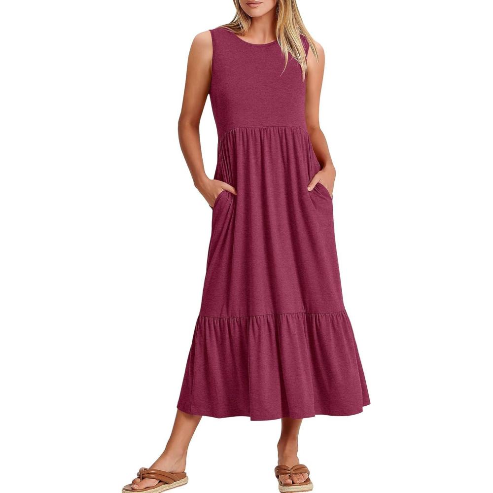 imageANRABESS Women Summer Casual Sleeveless Crewneck Sundress Aline Flowy Tiered Maxi Long Beach Dress Vacation OutfitsPurple