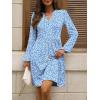 imageANRABESS Dresses for Women Long Sleeve Fall Casual V Neck Floral Boho Flowy Swing Mini Dress 2025 Travel Vacation OutfitsBlue White Floral