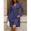 imageANRABESS Dresses for Women Long Sleeve Fall Casual V Neck Floral Boho Flowy Swing Mini Dress 2025 Travel Vacation OutfitsNavy Blue