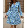 imageANRABESS Dresses for Women Long Sleeve Fall Casual V Neck Floral Boho Flowy Swing Mini Dress 2025 Travel Vacation OutfitsPrint Blue Yellow Floral