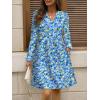 imageANRABESS Dresses for Women Long Sleeve Fall Casual V Neck Floral Boho Flowy Swing Mini Dress 2025 Travel Vacation OutfitsPrint Blue Yellow Floral
