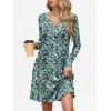 imageANRABESS Long Sleeve Dresses for Women 2025 Fall Casual Flowy Swing V Neck Boho Floral Mini Travel Vacation Dress with PocketFloral Blue Green