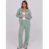 imageANRABESS Lounge Sets for Women 2 Piece Outfits Sweatsuit Fall Zip Up Sweatshirts Wide Leg Pants Matching Sweat Set TracksuitPea Green