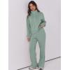 imageANRABESS Lounge Sets for Women 2 Piece Outfits Sweatsuit Fall Zip Up Sweatshirts Wide Leg Pants Matching Sweat Set TracksuitPea Green