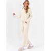 imageANRABESS Lounge Sets for Women Fuzzy Fleece Pajama Sets 2 Piece Outfits Cozy Sweater Matching Set 2025 Fall Winter LoungewearBeige