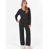 imageANRABESS Lounge Sets for Women Fuzzy Fleece Pajama Sets 2 Piece Outfits Cozy Sweater Matching Set 2025 Fall Winter LoungewearBlack