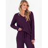 imageANRABESS Lounge Sets for Women Fuzzy Fleece Pajama Sets 2 Piece Outfits Cozy Sweater Matching Set 2025 Fall Winter LoungewearDeep Viole