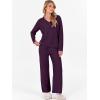 imageANRABESS Lounge Sets for Women Fuzzy Fleece Pajama Sets 2 Piece Outfits Cozy Sweater Matching Set 2025 Fall Winter LoungewearDeep Viole