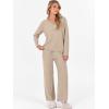 imageANRABESS Lounge Sets for Women Fuzzy Fleece Pajama Sets 2 Piece Outfits Cozy Sweater Matching Set 2025 Fall Winter LoungewearLight Khaki