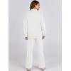 imageANRABESS Women 2 Piece Outfits Lounge Set Oversized Zip Up Sweatshirt Jacket Sweatpant Matching Sweat Sets Winter SweatsuitsWhite