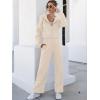 imageANRABESS Women 2 Piece Outfits Sweatsuit Zip Up Crop Hoodies SweatPants Lounge Matching Sweat Set 2024 Winter Trendy ClothesBeige