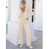 imageANRABESS Women 2 Piece Outfits Sweatsuit Zip Up Crop Hoodies SweatPants Lounge Matching Sweat Set 2024 Winter Trendy ClothesBeige