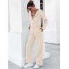 imageANRABESS Women 2 Piece Outfits Sweatsuit Zip Up Crop Hoodies SweatPants Lounge Matching Sweat Set 2024 Winter Trendy ClothesBeige
