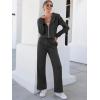 imageANRABESS Women 2 Piece Outfits Sweatsuit Zip Up Crop Hoodies SweatPants Lounge Matching Sweat Set 2024 Winter Trendy ClothesBlack