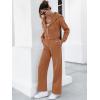 imageANRABESS Women 2 Piece Outfits Sweatsuit Zip Up Crop Hoodies SweatPants Lounge Matching Sweat Set 2024 Winter Trendy ClothesCoffee