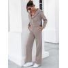 imageANRABESS Women 2 Piece Outfits Sweatsuit Zip Up Crop Hoodies SweatPants Lounge Matching Sweat Set 2024 Winter Trendy ClothesCoffeegrey