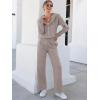 imageANRABESS Women 2 Piece Outfits Sweatsuit Zip Up Crop Hoodies SweatPants Lounge Matching Sweat Set 2024 Winter Trendy ClothesCoffeegrey