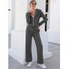 imageANRABESS Women 2 Piece Outfits Sweatsuit Zip Up Crop Hoodies SweatPants Lounge Matching Sweat Set 2024 Winter Trendy ClothesDark Grey