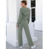 imageANRABESS Women 2 Piece Outfits Sweatsuit Zip Up Crop Hoodies SweatPants Lounge Matching Sweat Set 2024 Winter Trendy ClothesLight Green