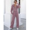 imageANRABESS Women 2 Piece Outfits Sweatsuit Zip Up Crop Hoodies SweatPants Lounge Matching Sweat Set 2024 Winter Trendy ClothesLight Purple