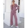 imageANRABESS Women 2 Piece Outfits Sweatsuit Zip Up Crop Hoodies SweatPants Lounge Matching Sweat Set 2024 Winter Trendy ClothesLight Purple