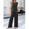 imageANRABESS Women 2 Piece Outfits Tank Top ampamp Palazzo Pants 2025 Summer Lounge Matching Sets Travel Vacation Beach ClothingBlack