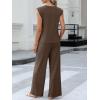 imageANRABESS Women 2 Piece Outfits Tank Top ampamp Palazzo Pants 2025 Summer Lounge Matching Sets Travel Vacation Beach ClothingDark Brown