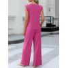 imageANRABESS Women 2 Piece Outfits Tank Top ampamp Palazzo Pants 2025 Summer Lounge Matching Sets Travel Vacation Beach ClothingHot Pink