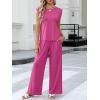 imageANRABESS Women 2 Piece Outfits Tank Top ampamp Palazzo Pants 2025 Summer Lounge Matching Sets Travel Vacation Beach ClothingHot Pink