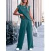 imageANRABESS Women 2 Piece Outfits Tank Top ampamp Palazzo Pants 2025 Summer Lounge Matching Sets Travel Vacation Beach ClothingTeal
