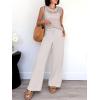 imageANRABESS Women 2 Piece Summer Outfits 2025 Crochet Sweater Vest Wide Leg Pants Lounge Matching Sets Travel Vacation ClothesLight Khaki