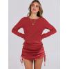 imageANRABESS Women Long Sleeve Skirt Sets 2025 Fall Sweater Lounge Sets 2 Piece Beach Vacation OutfitsRed