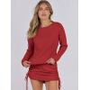 imageANRABESS Women Long Sleeve Skirt Sets 2025 Fall Sweater Lounge Sets 2 Piece Beach Vacation OutfitsRed
