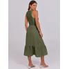 imageANRABESS Women Midi Dresses 2025 Summer Casual Sleeveless Sundress High Neck Tank Top Racerback Flowy Beach Dress  PocketsArmy Green