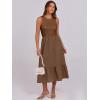 imageANRABESS Women Midi Dresses 2025 Summer Casual Sleeveless Sundress High Neck Tank Top Racerback Flowy Beach Dress  PocketsBrown