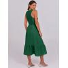 imageANRABESS Women Midi Dresses 2025 Summer Casual Sleeveless Sundress High Neck Tank Top Racerback Flowy Beach Dress  PocketsDark Green