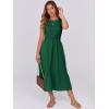 imageANRABESS Women Midi Dresses 2025 Summer Casual Sleeveless Sundress High Neck Tank Top Racerback Flowy Beach Dress  PocketsDark Green