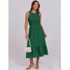 imageANRABESS Women Midi Dresses 2025 Summer Casual Sleeveless Sundress High Neck Tank Top Racerback Flowy Beach Dress  PocketsDark Green