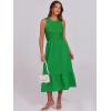 imageANRABESS Women Midi Dresses 2025 Summer Casual Sleeveless Sundress High Neck Tank Top Racerback Flowy Beach Dress  PocketsGreen