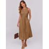 imageANRABESS Women Midi Dresses 2025 Summer Casual Sleeveless Sundress High Neck Tank Top Racerback Flowy Beach Dress  PocketsLight Brown