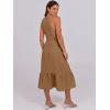 imageANRABESS Women Midi Dresses 2025 Summer Casual Sleeveless Sundress High Neck Tank Top Racerback Flowy Beach Dress  PocketsLight Brown