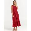 imageANRABESS Women Summer Casual Sleeveless Crewneck Sundress Aline Flowy Tiered Maxi Long Beach Dress Vacation OutfitsBright Red