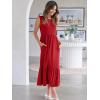 imageANRABESS Women Summer Casual Sleeveless Crewneck Sundress Aline Flowy Tiered Maxi Long Beach Dress Vacation OutfitsBright Red