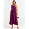 imageANRABESS Women Summer Casual Sleeveless Crewneck Sundress Aline Flowy Tiered Maxi Long Beach Dress Vacation OutfitsDark Purple