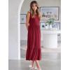 imageANRABESS Women Summer Casual Sleeveless Crewneck Sundress Aline Flowy Tiered Maxi Long Beach Dress Vacation OutfitsDeep Red