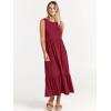 imageANRABESS Women Summer Casual Sleeveless Crewneck Sundress Aline Flowy Tiered Maxi Long Beach Dress Vacation OutfitsDeep Red