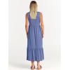 imageANRABESS Women Summer Casual Sleeveless Crewneck Sundress Aline Flowy Tiered Maxi Long Beach Dress Vacation OutfitsGrey Blue